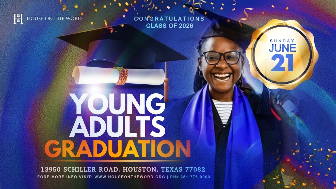 Young Adults Graduation flyer