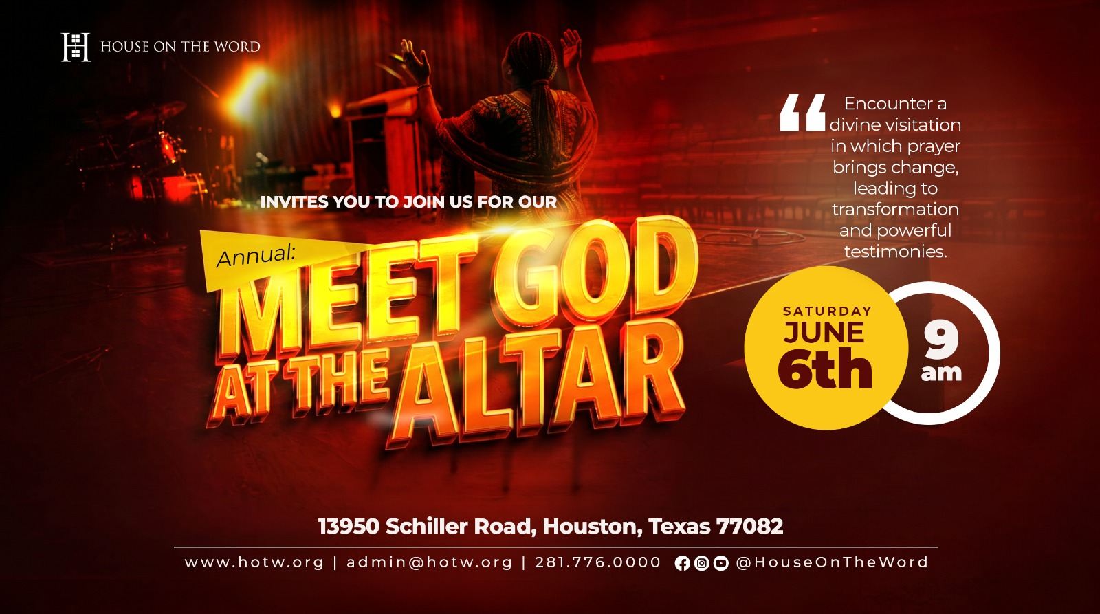 Meet God At The Altar flyer