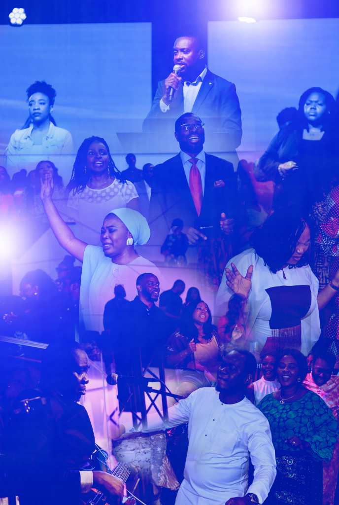 Congregation in worship